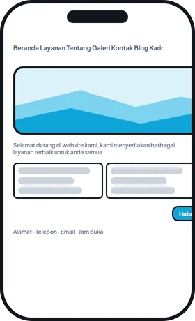 Tampilan HP yang tidak disesuaikan: isinya terjepit dan sulit dibaca.